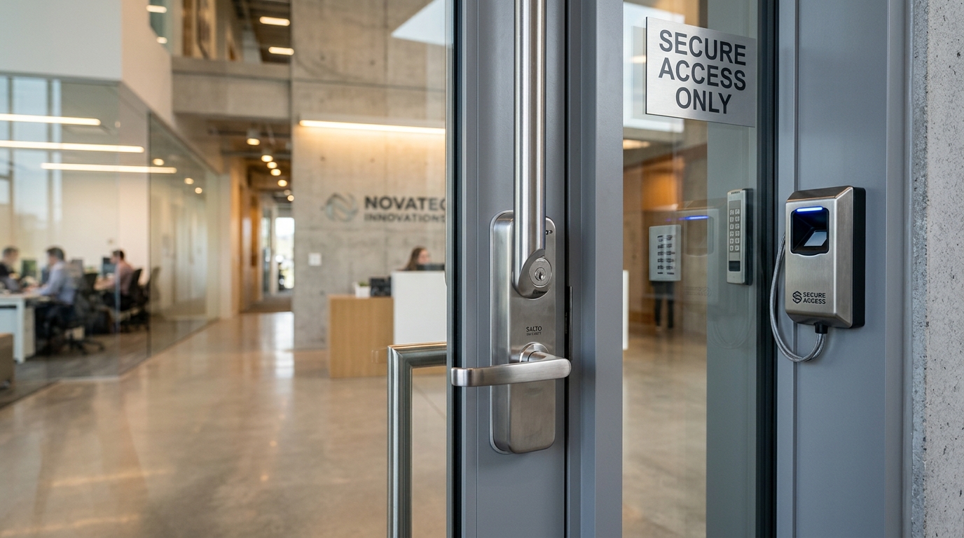 Commercial Building Glass Door Keycard Lock